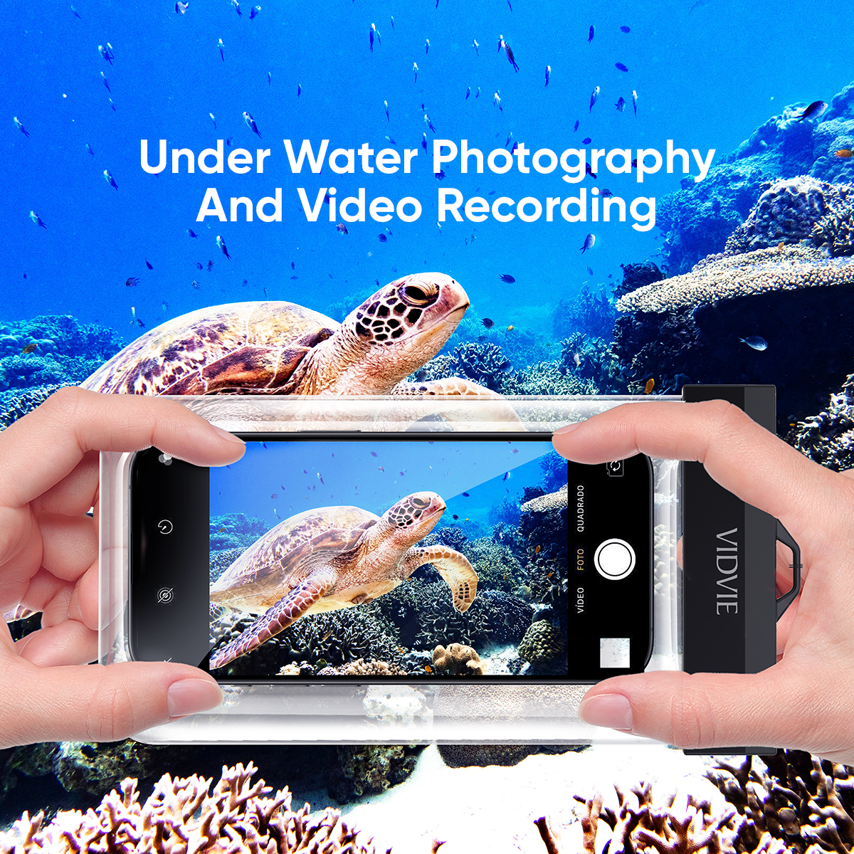VIDVIE WB01 WATERPROOF PHONE POUCH – 7.2" IPX8 UNIVERSAL UNDERWATER CARRIER