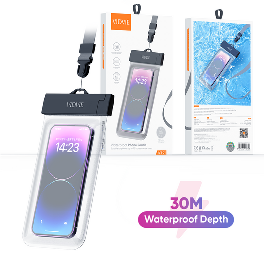 VIDVIE WB01 WATERPROOF PHONE POUCH – 7.2" IPX8 UNIVERSAL UNDERWATER CARRIER