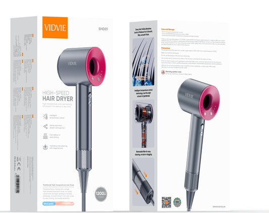 VIDVIE SHD01 HIGH-SPEED HAIR DRYER WITH BRUSHLESS MOTOR