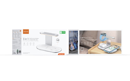 VIDVIE WLC1417 3-IN-1 WIRELESS CHARGING STATION & NIGHT LIGHT