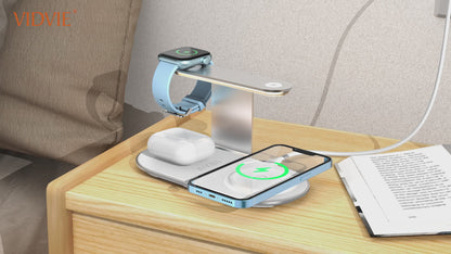 VIDVIE WLC1417 3-IN-1 WIRELESS CHARGING STATION & NIGHT LIGHT
