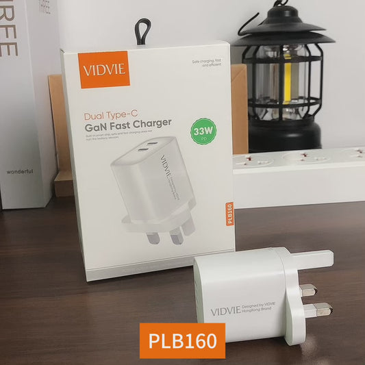 VIDVIE PLB160 IS A DUAL TYPE-C GAN FAST CHARGER